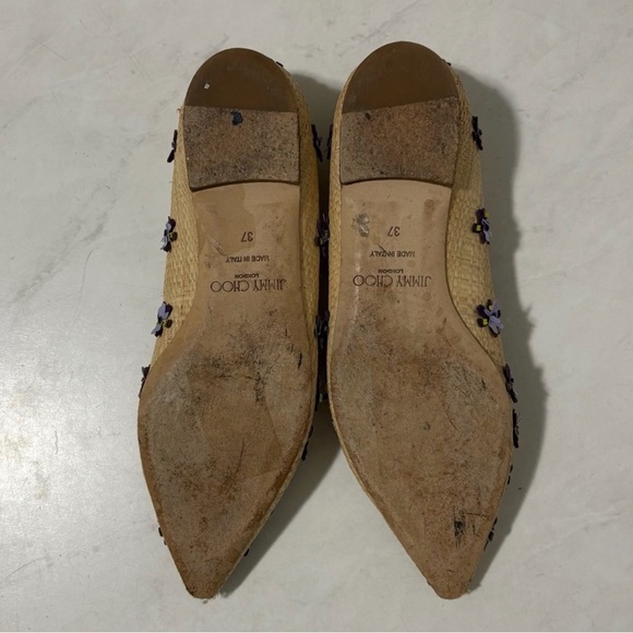 Jimmy Choo Romy Raffia Flats - Picture 7 of 7